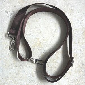 Brown with Silver Hardware - Men or Women’s Duffle Bag / Crossbody Bag Strap